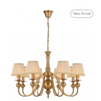 TELBIX-SIEDEL 9 LIGHT PENDANT W/SHADE